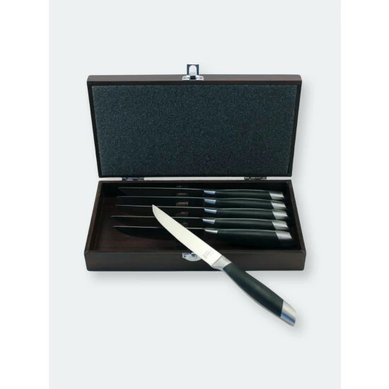 BergHOFF Geminis 7Pc Steak Knife Set With Wooden Case Knives & Cutting Boards 4 BergHOFF Geminis 7Pc Steak Knife Set With Wooden Case Knives & Cutting Boards - Image 2