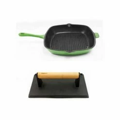 BergHOFF Cast Iron 18/10 Stainless Steel Grill Set 2pc - Green Cookware
