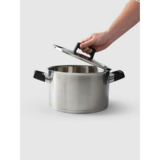 BergHOFF Ron 10" Stainless Steel Covered Stockpot 6.8QT, Black Handles Pots & Pans BergHOFF Ron 10" Stainless Steel Covered Stockpot 6.8QT, Black Handles Pots & Pans -BergHOFF shop unnamed file 1130