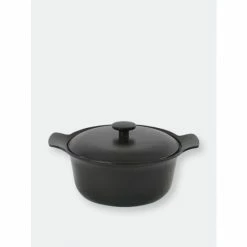 BergHOFF Ron 10" Cast Iron Covered Stockpot 4.4QT, Black Pots & Pans