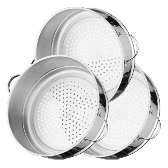 BergHOFF Comfort 11" 18/10 Stainless Steel Steamer Set 5Pc Cookware 4 BergHOFF Comfort 11" 18/10 Stainless Steel Steamer Set 5Pc Cookware - Image 2