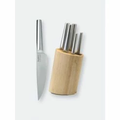 BergHOFF Essentials Eclipse 6 Pieces Knife Block Hollow Handle Knives & Cutting Boards