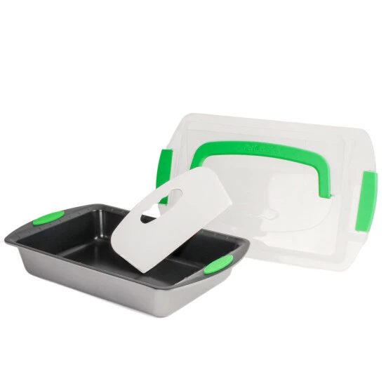 BergHOFF 11 Piece Perfect Slice Bakeware Set - Silver & Green Silver And Green 8 BergHOFF 11 Piece Perfect Slice Bakeware Set - Silver & Green Silver And Green - Image 6