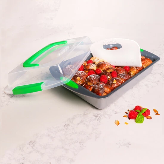 BergHOFF 11 Piece Perfect Slice Bakeware Set - Silver & Green Silver And Green 11 BergHOFF 11 Piece Perfect Slice Bakeware Set - Silver & Green Silver And Green - Image 9