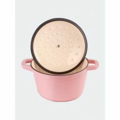 BergHOFF Neo Cast Iron 3Pc Cookware Set, 3Qt Covered Dutch Oven & 10" Fry Pan - Pink -BergHOFF shop unnamed file 1364