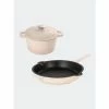 BergHOFF Neo Cast Iron 3Pc Cookware Set, 3Qt Covered Dutch Oven & 10" Fry Pan - Meringue -BergHOFF shop unnamed file 1371