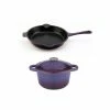 BergHOFF Neo Cast Iron Set 3pc (3qt Cast Iron Covered Dutchoven, Cast Iron Fry Pan) - Purple Cookware -BergHOFF shop unnamed file 1380