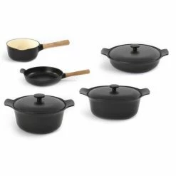 BergHOFF Ron 8Pc Cast Iron Cookware Set - Black
