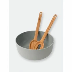 BergHOFF Leo 3Ps Bamboo Salad Bowl Set With Servers Serveware