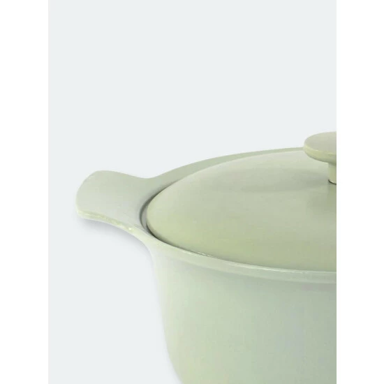 BergHOFF Ron 10" Cast Iron Covered Stockpot 4.4QT, Green Pots & Pans 4 BergHOFF Ron 10" Cast Iron Covered Stockpot 4.4QT, Green Pots & Pans - Image 2