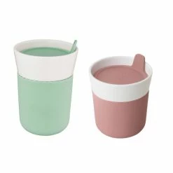 BergHOFF Leo 2Pc Travel Mug Set Pink