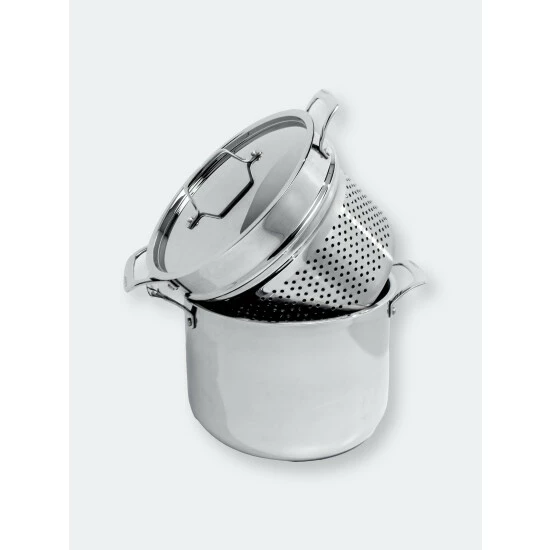 BergHOFF Professional Stainless Steel 10/18 Tri-Ply 8 Qt Stock Pot with SS Lid, 9.5" Pots & Pans BergHOFF Professional Stainless Steel 10/18 Tri-Ply 8 Qt Stock Pot With SS Lid, 9.5" Pots & Pans -BergHOFF shop unnamed file 150