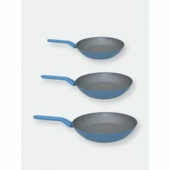 BergHOFF Leo 3PC Non-Stick Fry Pan Set, Blue Pots & Pans