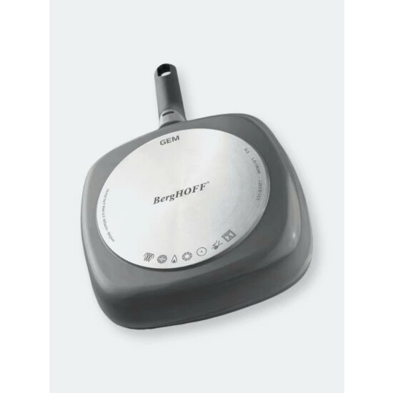 BergHOFF GEM 11" Non-Stick Grill Pan, Grey Pots & Pans 4 BergHOFF GEM 11" Non-Stick Grill Pan, Grey Pots & Pans - Image 2