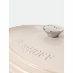 BergHOFF 5qt Cast Iron Oval Covered Dutch Oven, Meringue Electrics Brown -BergHOFF shop unnamed file 1566