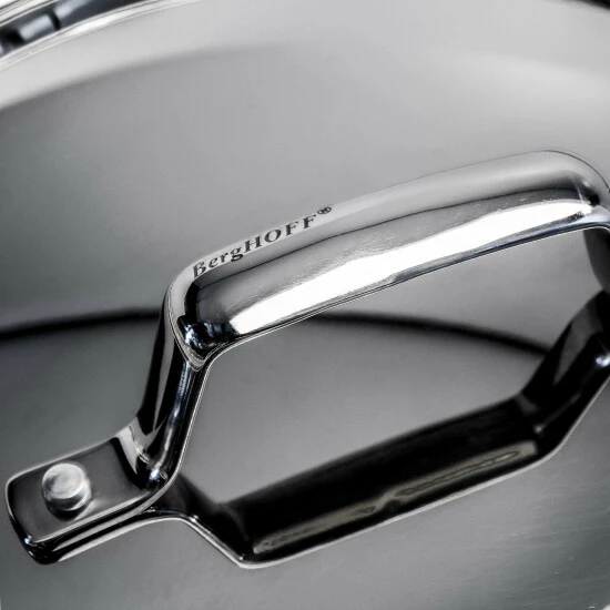 BergHOFF Professional Stainless Steel 10/18 Tri-Ply 3.3 Qt Saucepan With SS Lid, 8" Pots & Pans 5 BergHOFF Professional Stainless Steel 10/18 Tri-Ply 3.3 Qt Saucepan With SS Lid, 8" Pots & Pans - Image 3