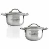 BergHOFF 2.5" Stainless Steel Covered Mini Pots, Set Of 4 Pots & Pans -BergHOFF shop unnamed file 1638
