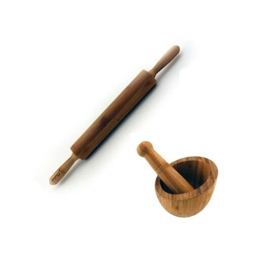 BergHOFF Bamboo Rolling Pin & Garlic Bowl 2pc Tools & Accessories BergHOFF Bamboo Rolling Pin & Garlic Bowl 2pc Tools & Accessories -BergHOFF shop unnamed file 1675