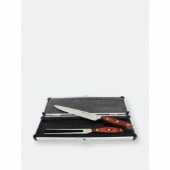 BergHOFF Pakka Wood 3PC Stainless Steel Carving Set With Case Tools & Accessories
