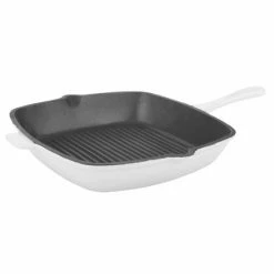 BergHOFF Neo 11" Cast Iron Square Grill Pan - White Pots & Pans