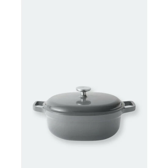 BergHOFF GEM 10.5" Cast Iron Oval Covered Casserole 3.6 QT Pots & Pans 3 BergHOFF GEM 10.5" Cast Iron Oval Covered Casserole 3.6 QT Pots & Pans