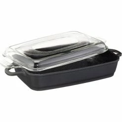 BergHOFF Scala Non Stick Cast Aluminum Roasting Pan With Glass Cover, 4 Qt. Cookware -BergHOFF shop unnamed file 1896