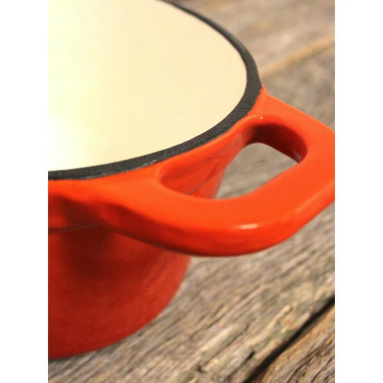 BergHOFF Neo 5QT Cast Iron Oval Covered Casserole, Orange Pots & Pans 4 BergHOFF Neo 5QT Cast Iron Oval Covered Casserole, Orange Pots & Pans - Image 2