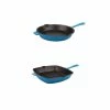 BergHOFF Neo 2pc Cast Iron Set, 10" Fry Pan & 11" Grill Pan Set - Blue Cookware -BergHOFF shop unnamed file 1919