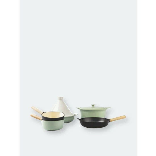 BergHOFF Ron 8pc Cast Iron Cookware Set, Green Pots & Pans 11 BergHOFF Ron 8pc Cast Iron Cookware Set, Green Pots & Pans - Image 9