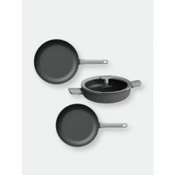BergHOFF Leo 4Pc Nonstick Cookware Fry & Saute Set, Gray Tools & Accessories Grey