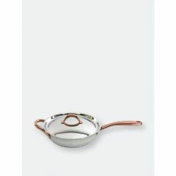 BergHOFF Ouro Gold 18/10 Stainless Steel 9.5" Covered Deep Skillet With Two Side Handles & Stainless Steel Lid, 3.1 Qt Pots & Pans