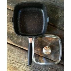 BergHOFF Cast Aluminum Nonstick 10" Square Covered Saute Pan Cookware -BergHOFF shop unnamed file 2169