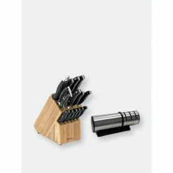 BergHOFF Essentials 15Pc Cutlery Set And Block Set With Sharpener Knives & Cutting Boards