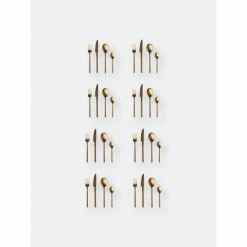 BergHOFF Gem 32pc Flatware Set, Gold Plated Dinnerware & Flatware