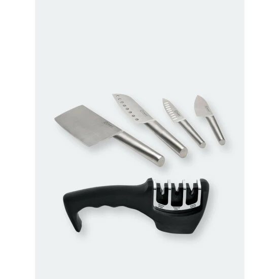 BergHOFF Santoku 5pc Set/Sharpener Knives & Cutting Boards 3 BergHOFF Santoku 5pc Set/Sharpener Knives & Cutting Boards