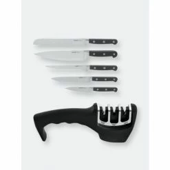 BergHOFF Contempo 7PC German Steel Cutlery Set In Wood Case & Sharpener Knives & Cutting Boards