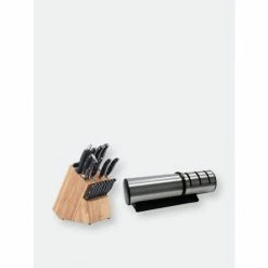 BergHOFF Essentials 20Pc SS Cutlery And Block Set With Sharpener Knives & Cutting Boards