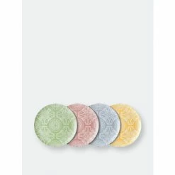 BergHOFF 4pc Porcelain Decorated Plates Decorative Accents