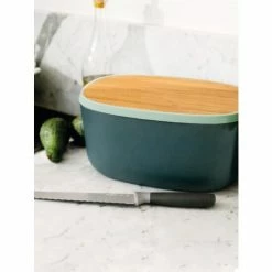 BergHOFF Leo 12.5" Bamboo Bread Box With Cutting Board, Blue & Mint Tools & Accessories Default Title -BergHOFF shop unnamed file 2390