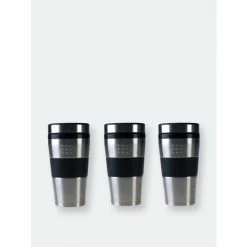 Berghoff Orion Set Of 3 Ss Travel Mug, 16oz Drinkware