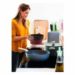 BergHOFF Leo 10" Silicone 2-in-1 Steamer And Strainer, Pink & Grey Tools & Accessories Default Title -BergHOFF shop unnamed file 2411