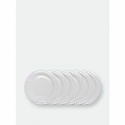 BergHOFF Elan 8.5" Porcelain Wide Rim Salad Plate, Set Of 6 Dinnerware