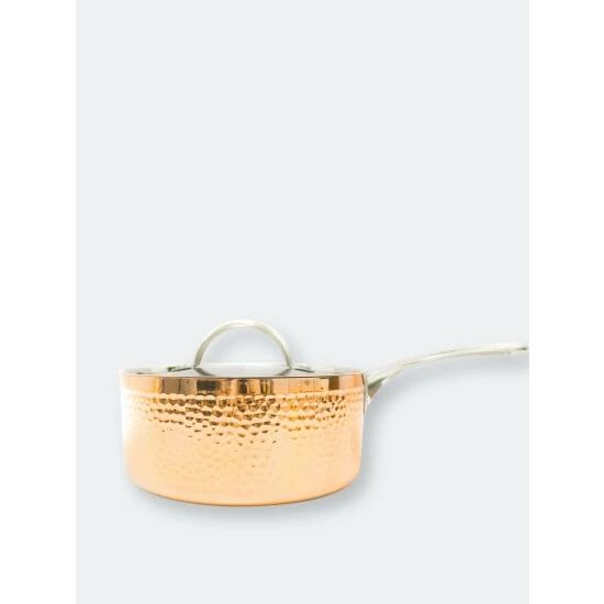 BergHOFF Vintage Tri-Ply Copper 15Pc Cookware Set, Hammered Pots & Pans 5 BergHOFF Vintage Tri-Ply Copper 15Pc Cookware Set, Hammered Pots & Pans - Image 3
