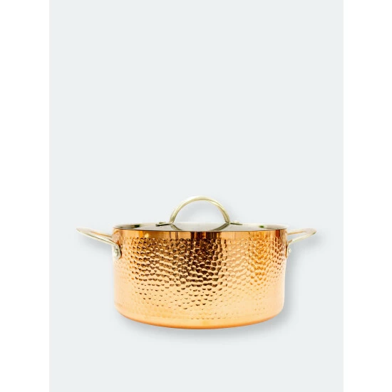 BergHOFF Vintage Tri-Ply Copper 15Pc Cookware Set, Hammered Pots & Pans 7 BergHOFF Vintage Tri-Ply Copper 15Pc Cookware Set, Hammered Pots & Pans - Image 5