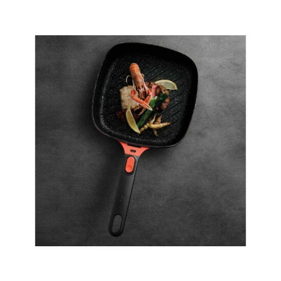 BergHOFF Gem Cast Aluminum Nonstick 9.5" Grill Pan - Caribbean Red Cookware BergHOFF Gem Cast Aluminum Nonstick 9.5" Grill Pan - Caribbean Red Cookware -BergHOFF shop unnamed file 2576