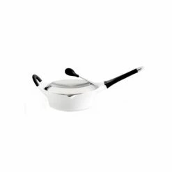 BergHOFF Auriga 10.25" Non-Stick Covered Deep Skillet - White Cookware