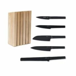 BergHOFF Ron 6 Pc Cutlery Set With Block - Black Cookware