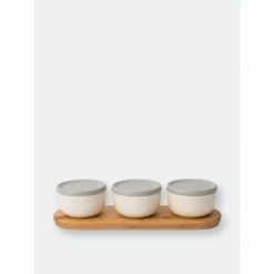 BergHOFF Leo 6PC Bamboo Covered Bowl Set With Bamboo Tray 0.29QT Each Serveware