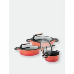 BergHOFF GEM Cast Alum NS 10.25" Cov Two-Handle Sauté Pan, Caribbean Red Pots & Pans -BergHOFF shop unnamed file 2724