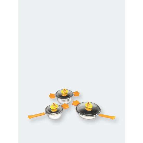 BergHOFF Children's Line Sheriff Duck 6 Pieces Cookware Set 3 BergHOFF Children's Line Sheriff Duck 6 Pieces Cookware Set